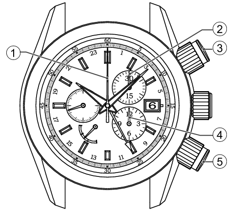 9R96_Chronograph_Names of the parts