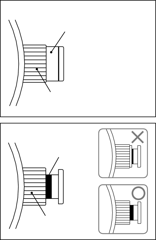 Screw lock button-1 V + Screw lock button-1 V