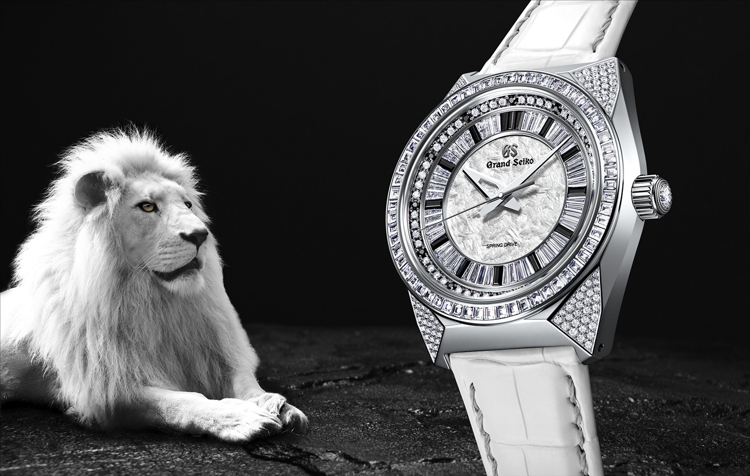 The white lion a Grand Seiko jewelry timepiece of rare craftsmanship. Grand Seiko