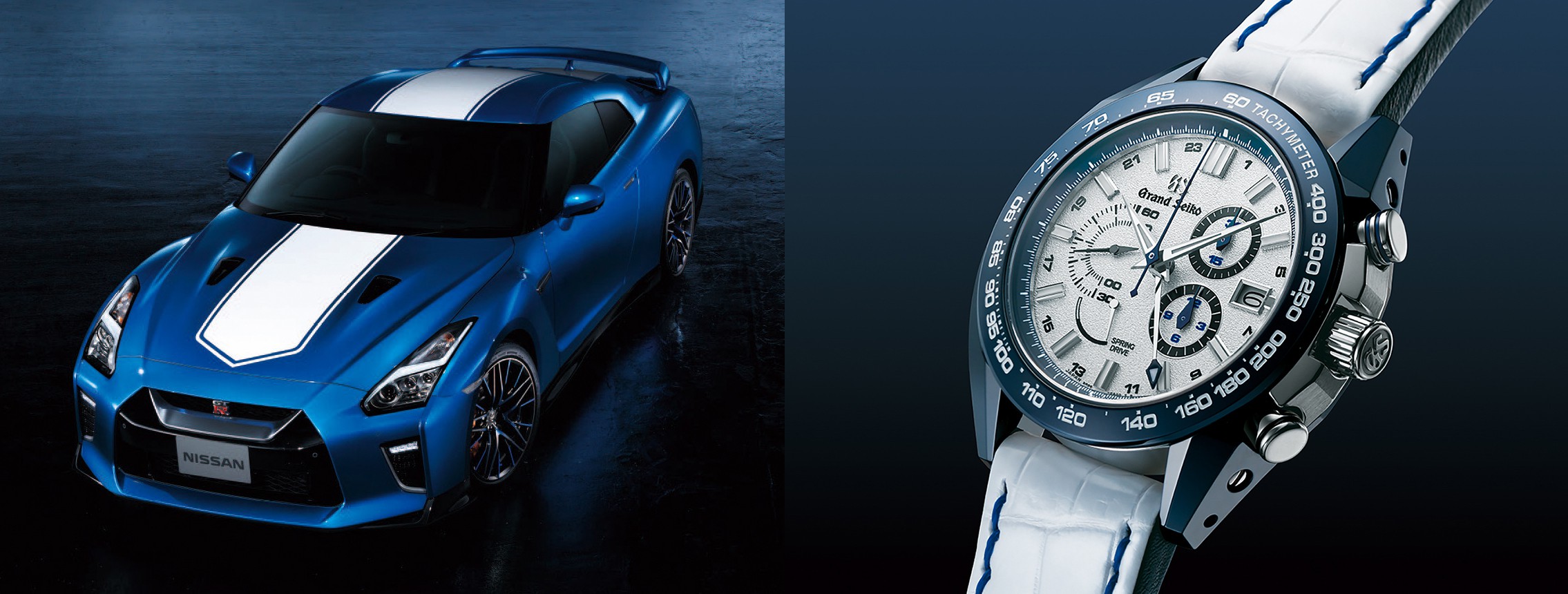 20 years of Spring Drive and 50 years of the NISSAN GT-R are celebrated in  a limited edition Grand Seiko watch. | Grand Seiko